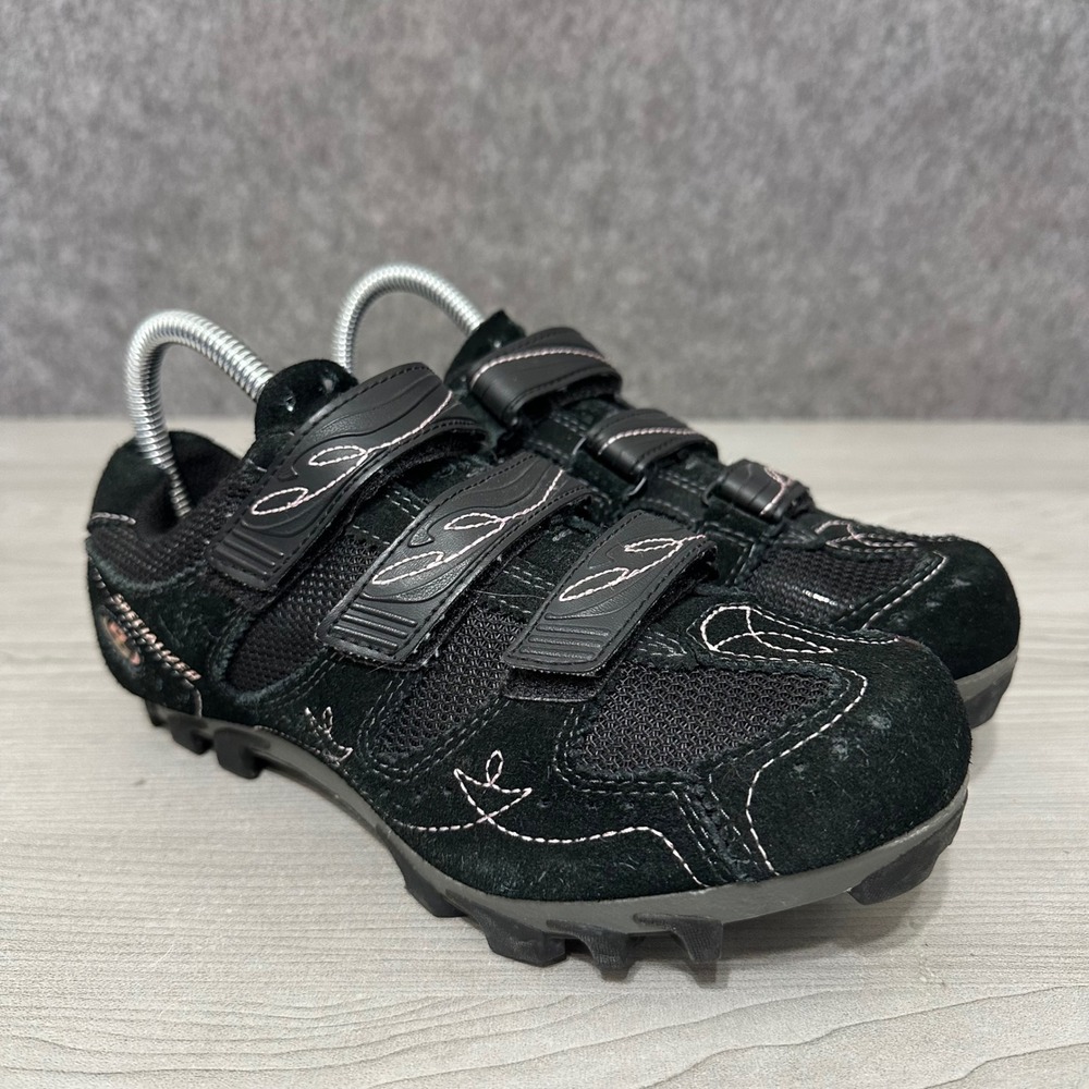 Specialized Riata Mountain Bike Shoes Womens 7.5 Black Pink Hook Loop Cycling